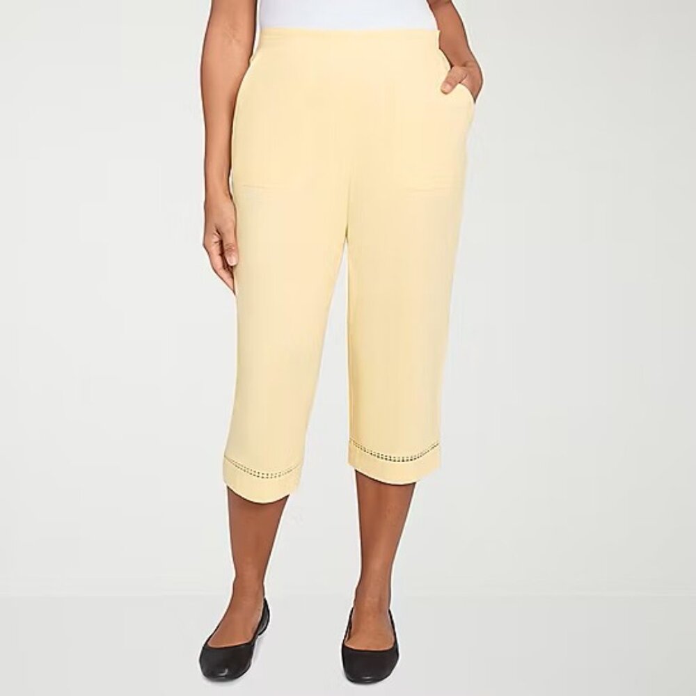 Petite Alfred Dunner Lemon capri size 12P
